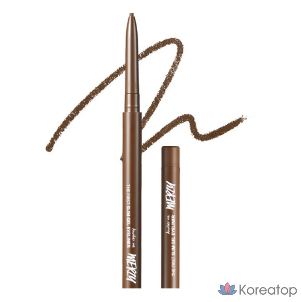 Гелевая подводка для глаз MERZY the First Slim Gel Eyeliner 0.05g, GS4, коричневый кварц, жемчужно-коричневый кварц, 1 шт.