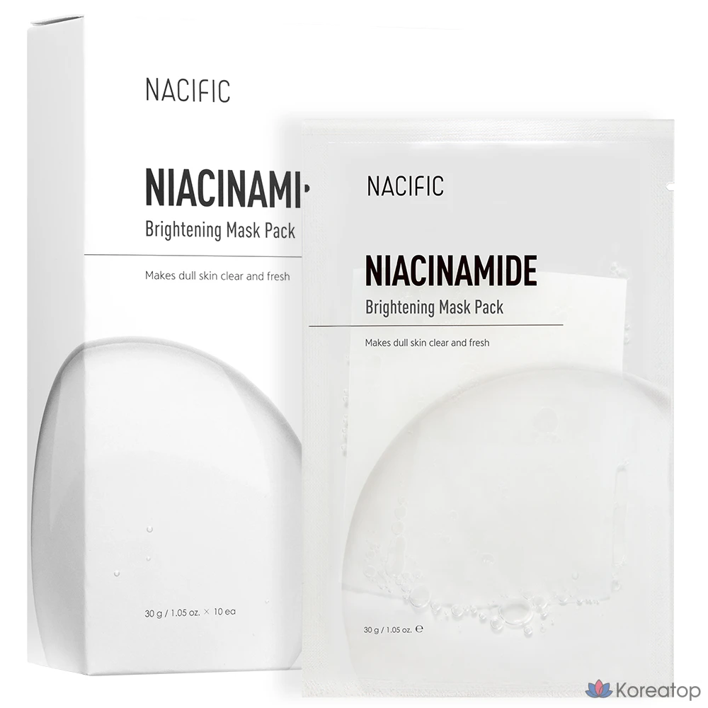Осветляющая маска для лица NACIFIC с ниацинамидом, 30 г, 1 упаковка, 10 штук.