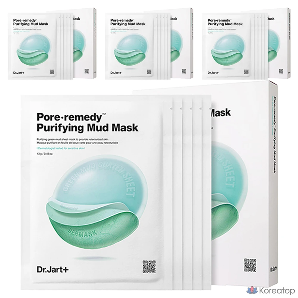 Очищающая грязевая маска для пор Dr. Jart+ Pore Remedy, 1 упаковка, 20 штук