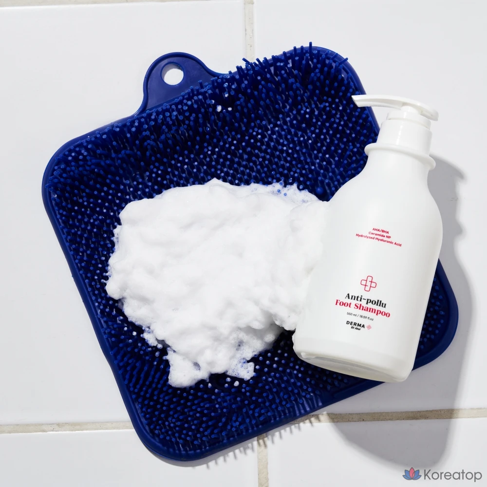 Набор шампуня для ног Akei Derma+ Antipollution + щетка, 1 комплект, фото 8