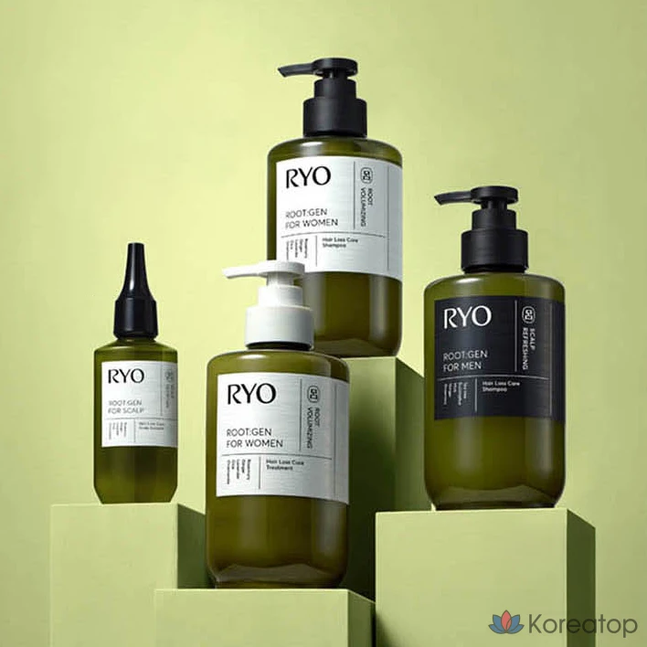 Шампунь Ryo Rootzen для мужчин от выпадения волос, аромат чайного дерева и эвкалипта, 515 мл, 1 шт.