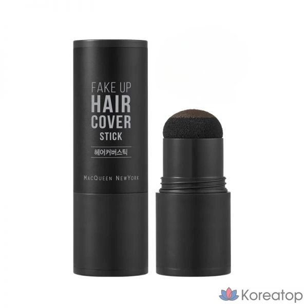 Накладные пряди для волос Mqny New York Fake Up Hair Cover Stick 2.5g, натуральный черный цвет, 1 шт.