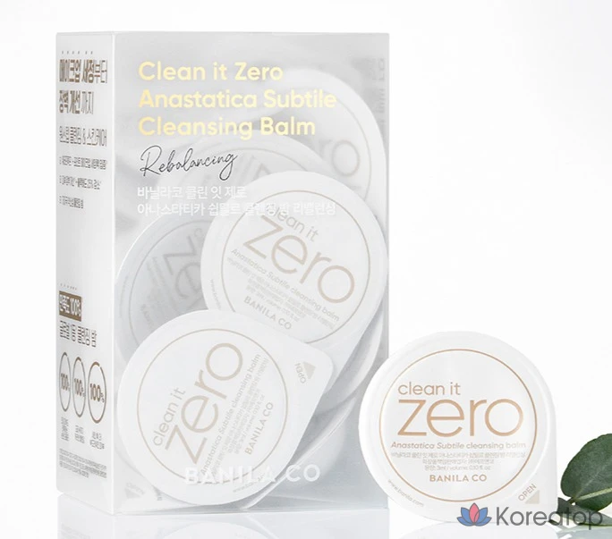 Набор для путешествий Vanillaco Clean It Zero Anastatica Shiptil Cleansing Balm, 48 мл, 1 шт.
