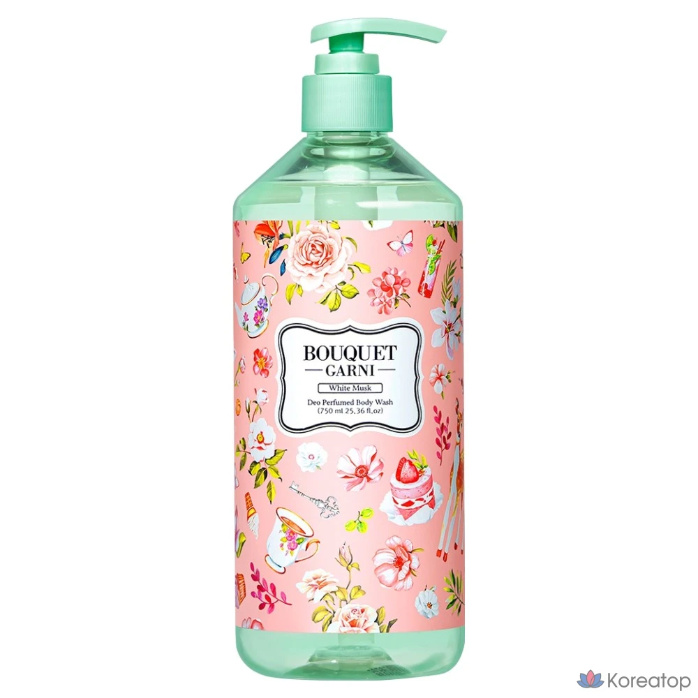 Парфюмированный гель для душа Bouquet Garni Body Odor Care с ароматом белого мускуса, 750 мл, 1 шт.