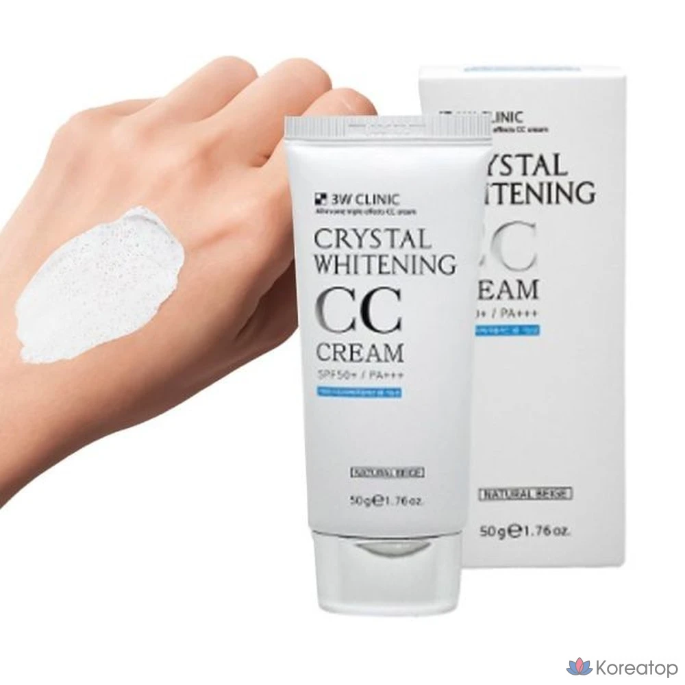 3W Clinic Crystal Whitening CC Cream SPF 50+ PA+++, 50 г, 1 шт.