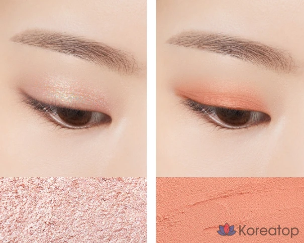 Двухцветные тени для век Merythod, оттенок 04 Starlit Coral, 1 шт., фото 3