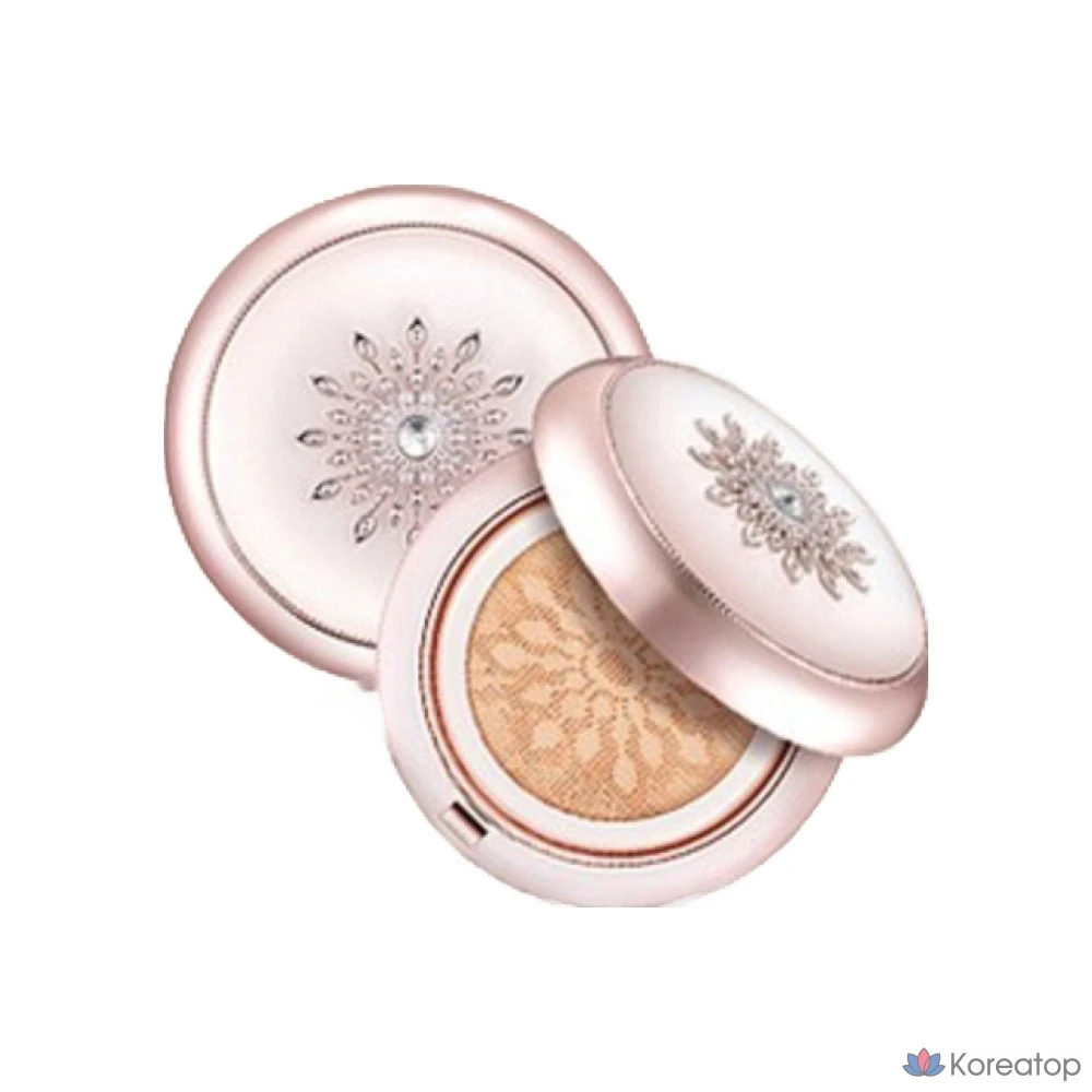 Набор 3CE Tervina Advanced Essence Cushion 15 г + сменный блок 15 г + рассыпчатая пудра 7 г, № 21, светло-бежевый, 1 шт., фото 3
