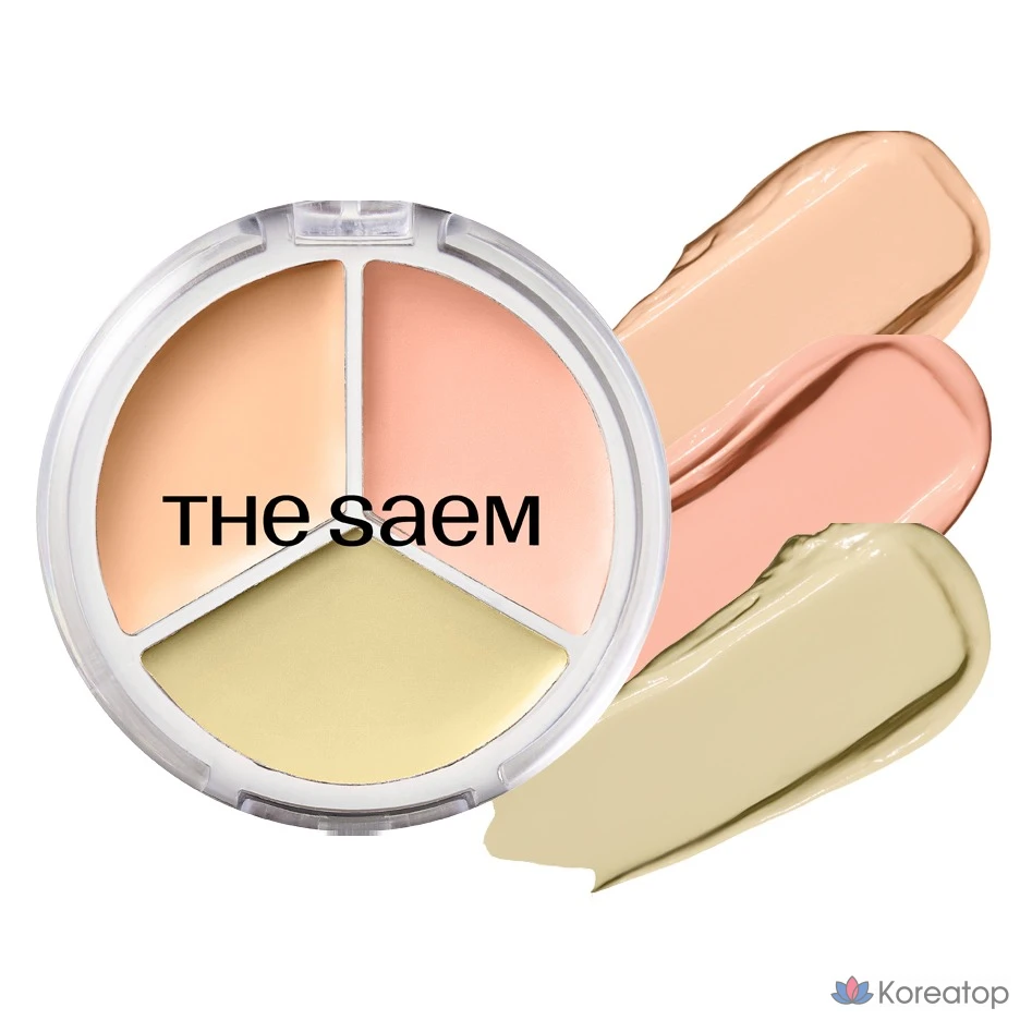 Консилер The Saem Cover Perfection Triple Pot Concealer Glow, оттенок 20N, 6 г, 1 шт.
