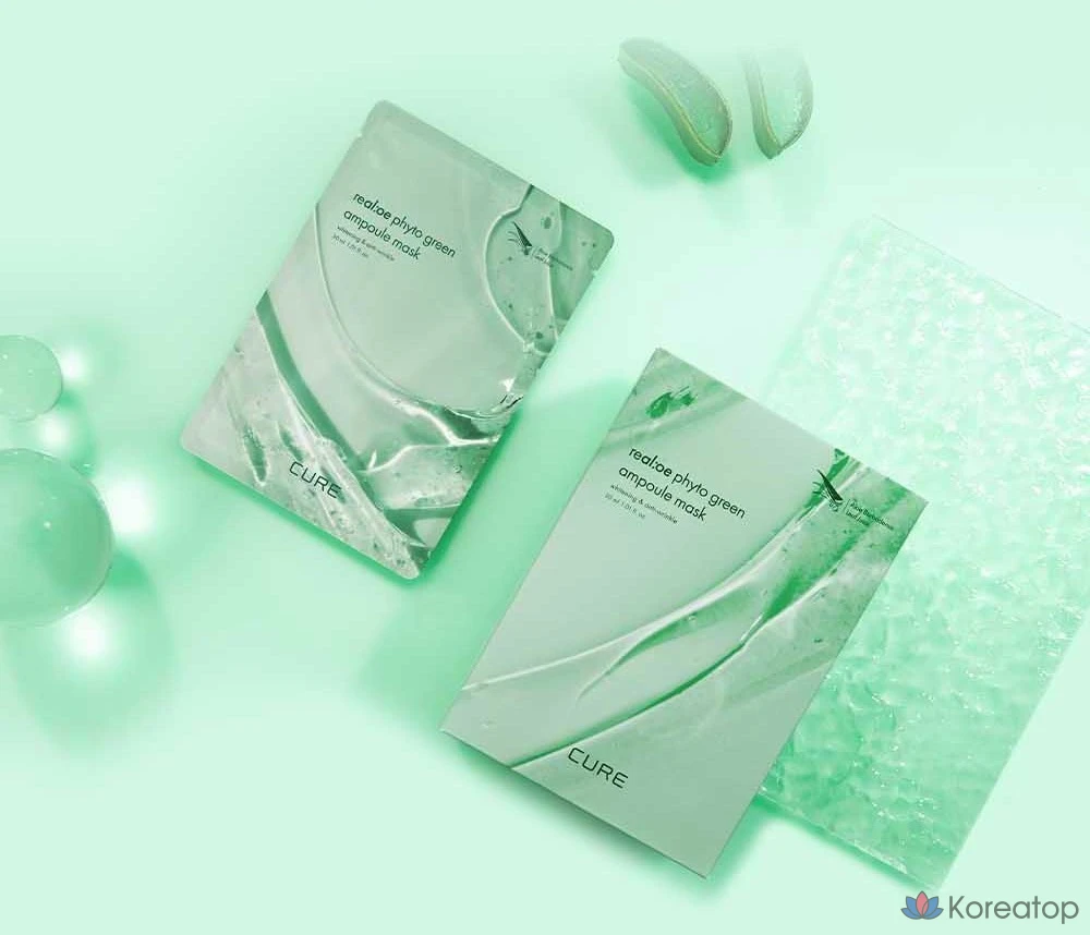 Маска-ампуль KIM JEONG MOON Aloe La Sense Loe Cure Realoe Phyto Green, 10 штук, 4 упаковки, фото 7