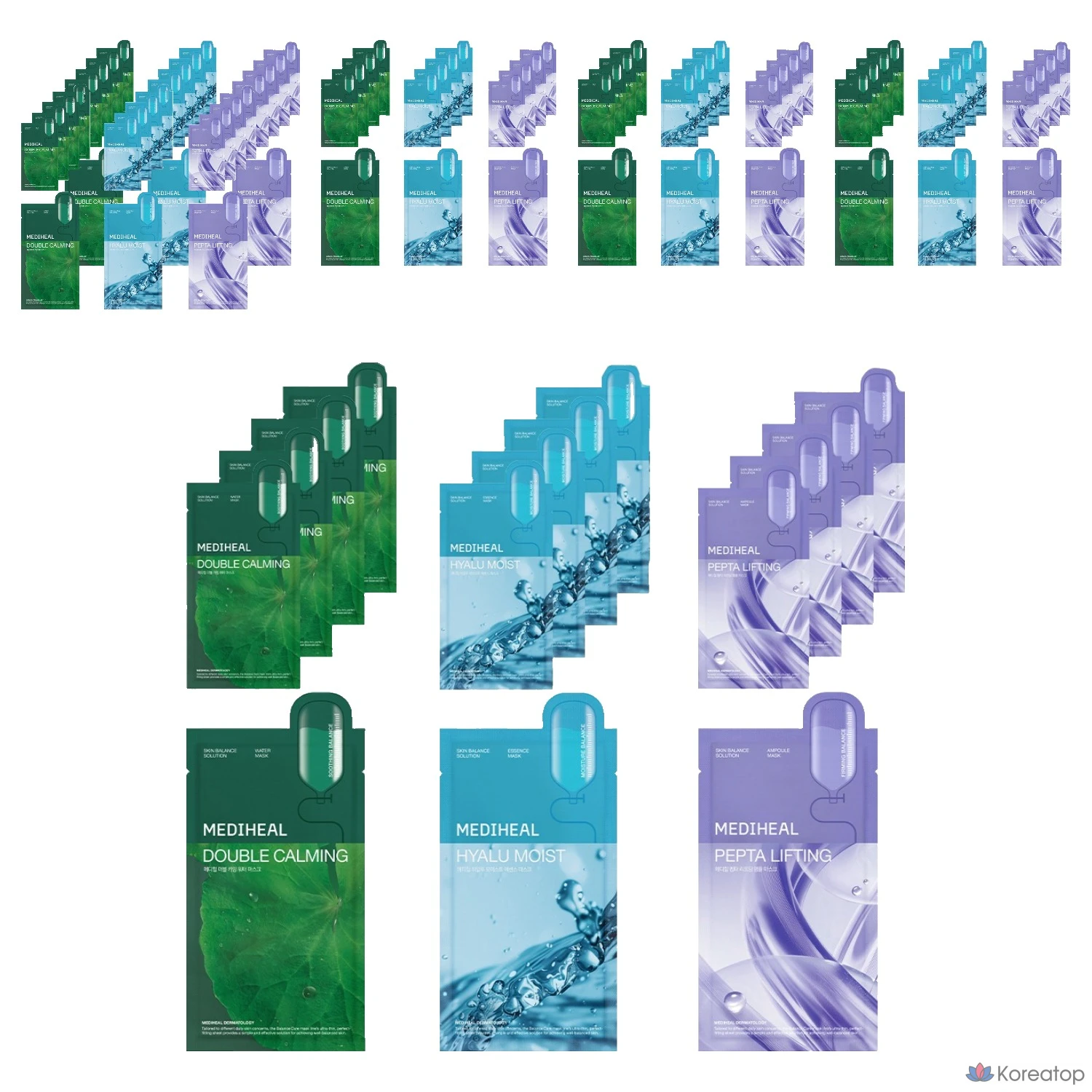 Набор из 3 масок Mediheal Daily Solution Mask Pack (15 штук, 6 упаковок)