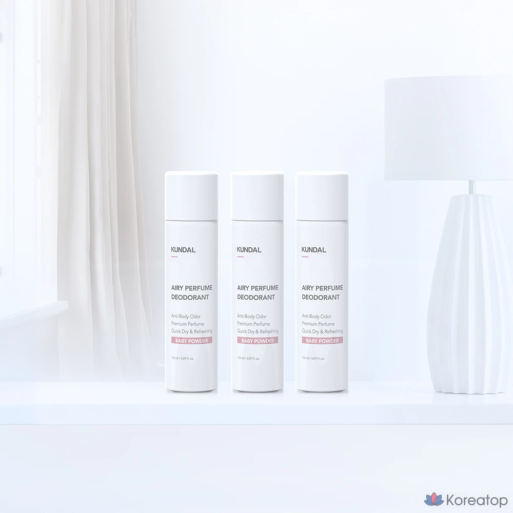 Парфюмерный дезодорант-спрей Kundal Airy с ароматом детской присыпки, 150 мл, 1 шт.
