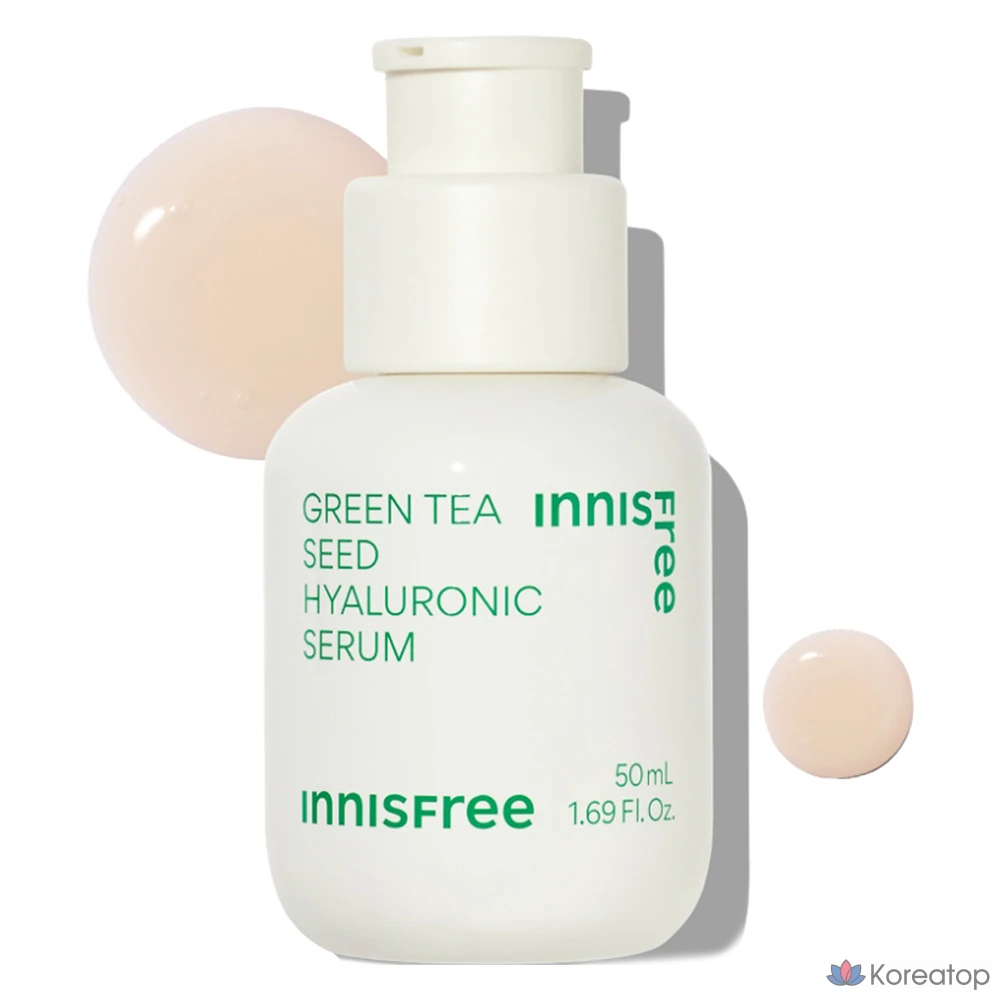 Сыворотка для лица Innisfree с гиалуроновой кислотой и экстрактом зеленого чая, 50 мл, 1 шт.
