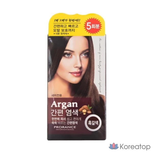 Краска для волос Theoncell Prorance Argan Easy Dye, 5 доз, темно-коричневый цвет, 1 шт.
