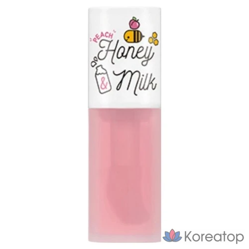 Легкое масло для губ A'Pieu Honey & Milk Lip Oil, персиковый цвет, 5 г, 1 шт.