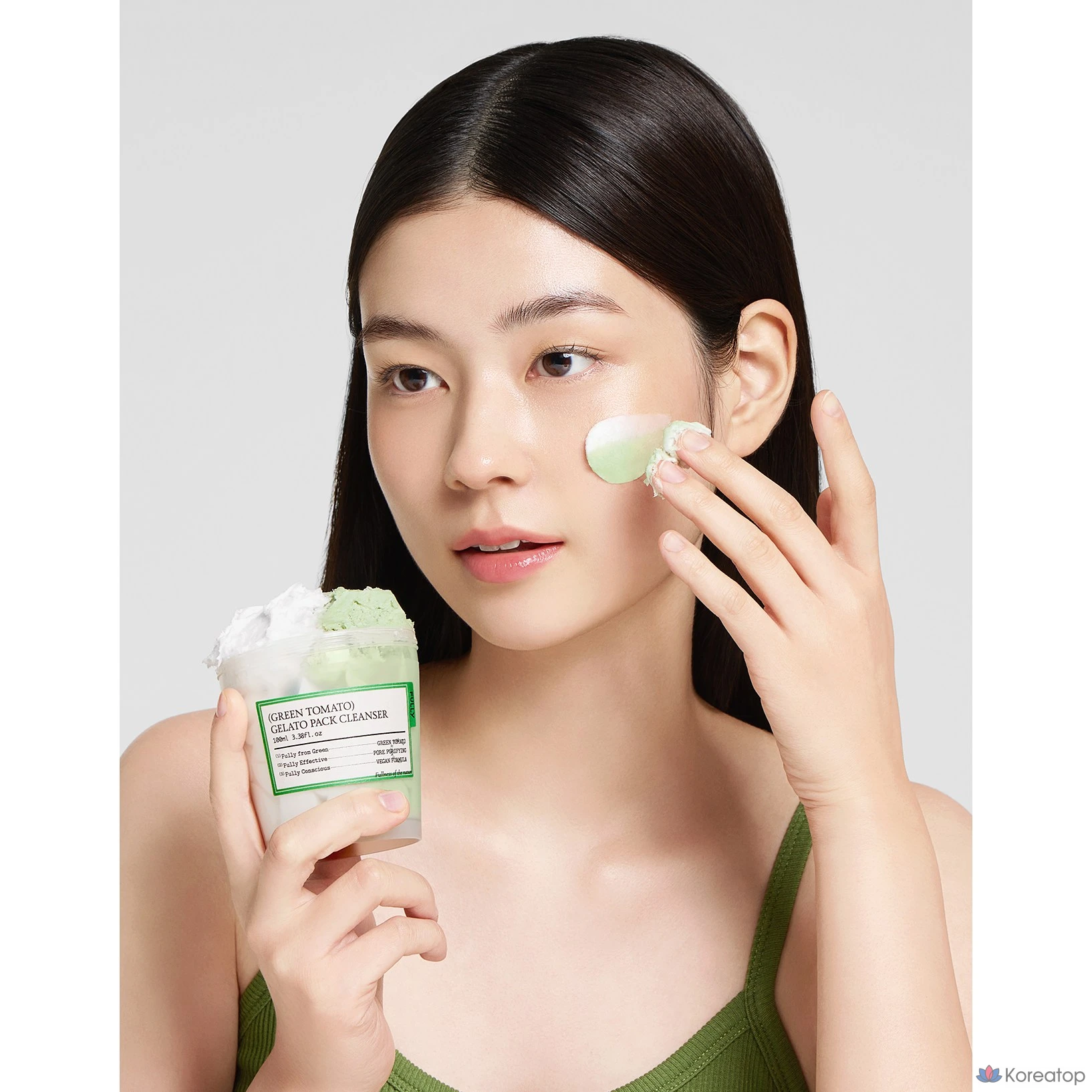 Веганский очищающий гель для лица с ароматом зеленого томатного мороженого, 1 шт., 100 мл.