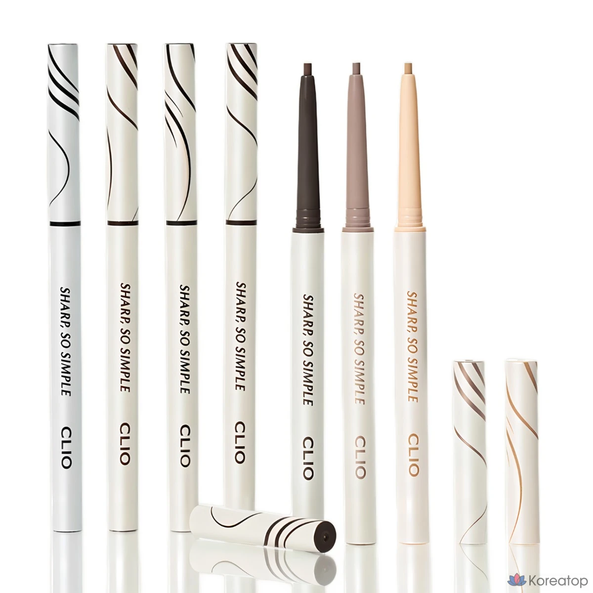 Водостойкий карандаш-лайнер Clio Sharp So Simple, № 2, коричневый, 1 шт.