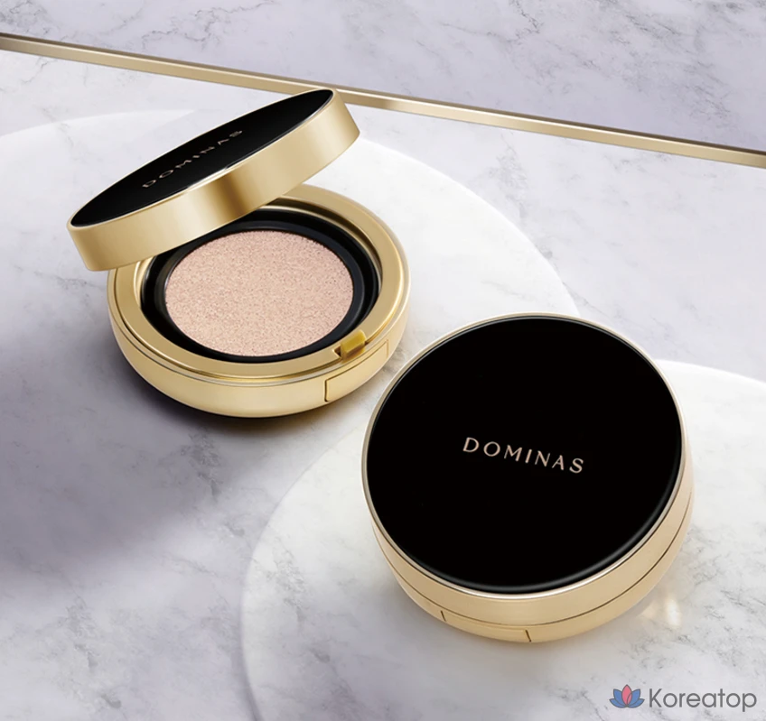 Кушон Dominas T.J. Perfect Cover Cushion Foundation (15 г + рефил 15 г), оттенок 21 Light Beige, 1 шт.