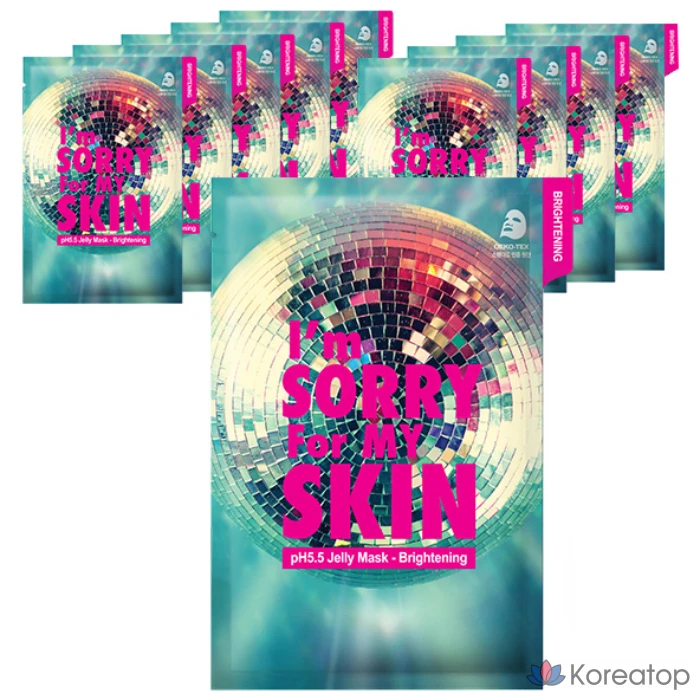 Осветляющая гелевая маска Ultrue I'm Sorry for My Skin pH5.5, 33 мл, 10 шт., 1 упаковка.