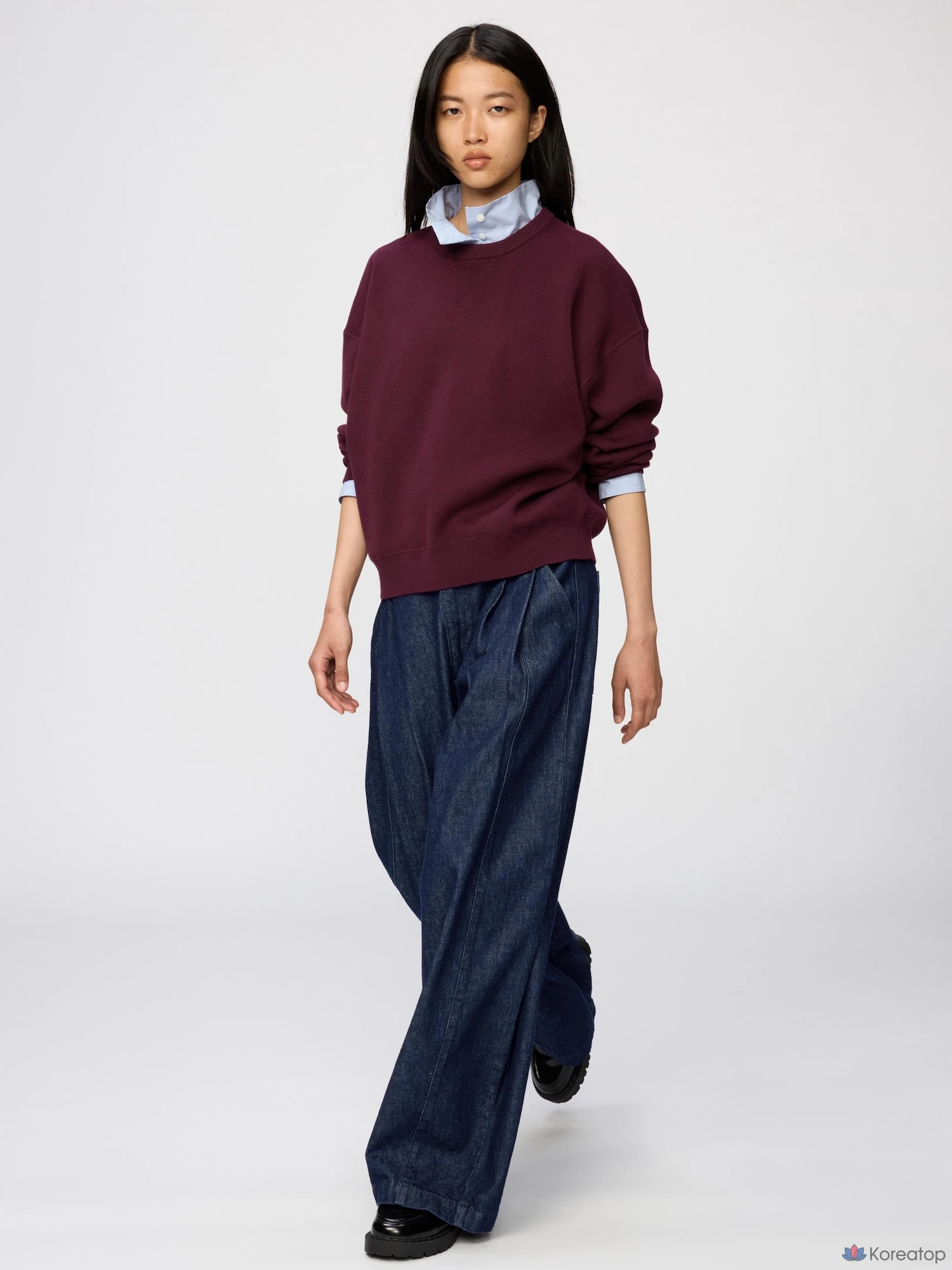 Свитер Uniqlo Smooth Cotton Crew Neck Sweater