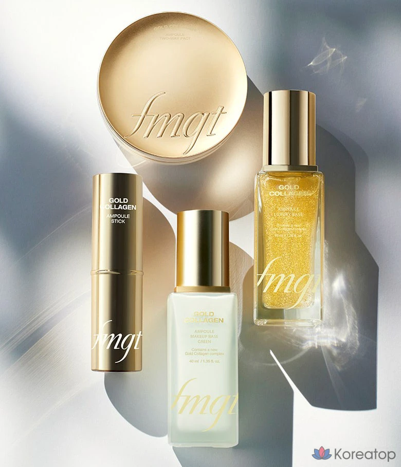 fmgt New Gold Collagen Ampoule Two-Way Pact 9.5g, 201 Apricot Beige, 1 шт., фото 5