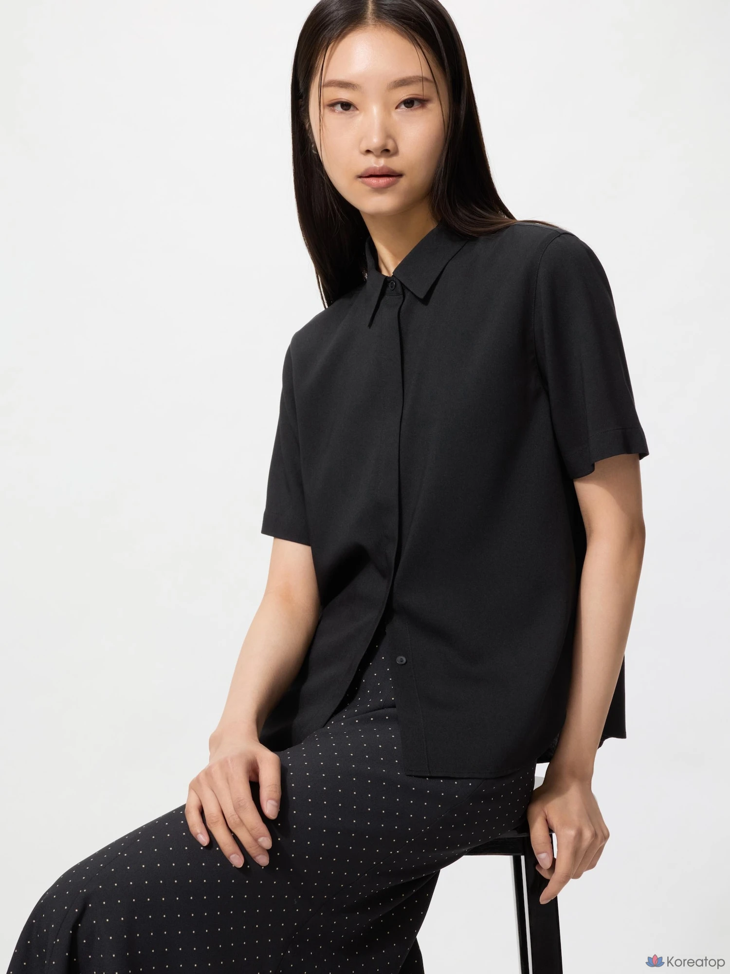 Блузка Uniqlo Rayon Blouse (Short Sleeve)