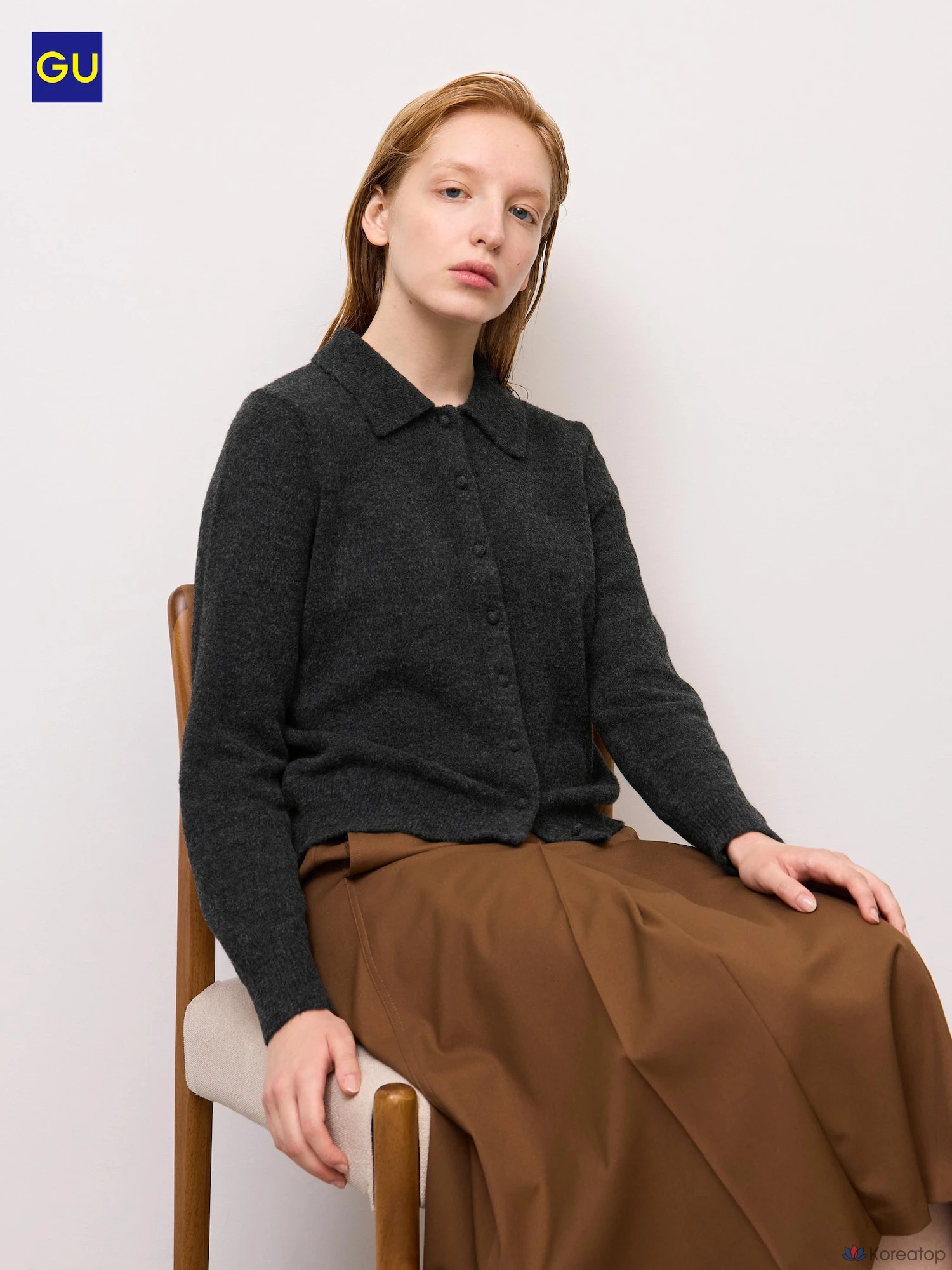 Кардиган Uniqlo Puppy Touch Knit Polo Cardigan