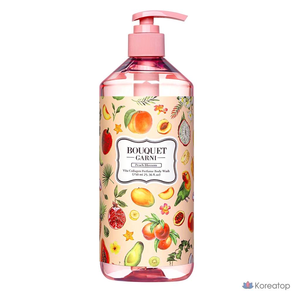 Гель для душа Bouquet Garni Vita Collagen с ароматом персикового цветка, 750 мл, 1 шт.