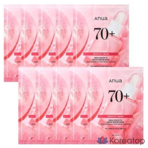 Сыворотка-маска Anua Peach 70 с ниацином, 25 г, 10 штук, 1 упаковка