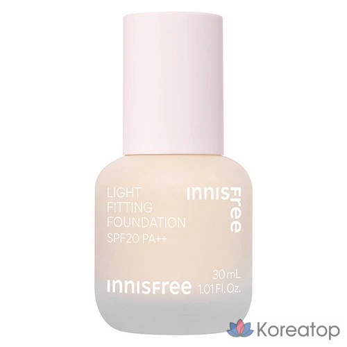 Тональный крем Innisfree Light Fitting Foundation, 30 мл, 1 шт., оттенок 17N Ivory