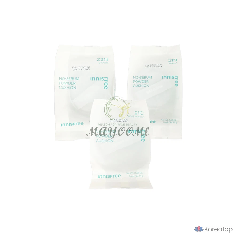 Сменный блок пудры-кушона Innisfree No-Sebum Powder Cushion, 14 г, 1 шт.
