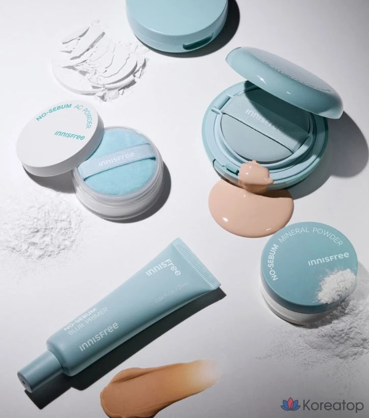 Пудра-кушон Innisfree No-Sebum Powder Cushion, 14 г, цвет слоновой кости (17N), 1 шт., фото 9