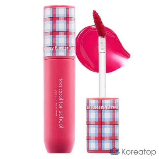 Блестящая помада Too cool for school Glossy Blaster Lip Tint, 4,8 мл, оттенок 08 "Жевательная вишня", 3,4 г, 1 шт.