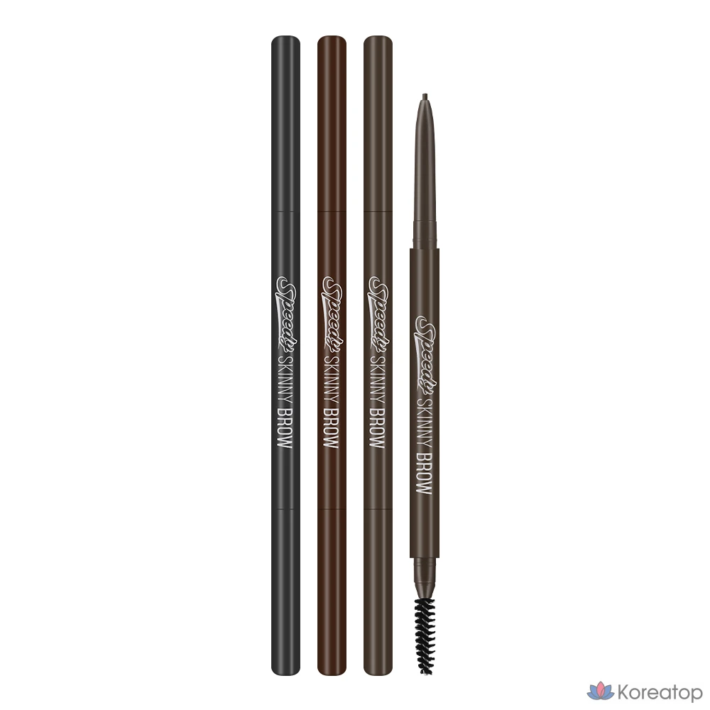 Карандаш для бровей Peripera Speedy Skinny Brow 0.05g Slim Pencil, № 1, серо-коричневый, 1 шт., фото 4