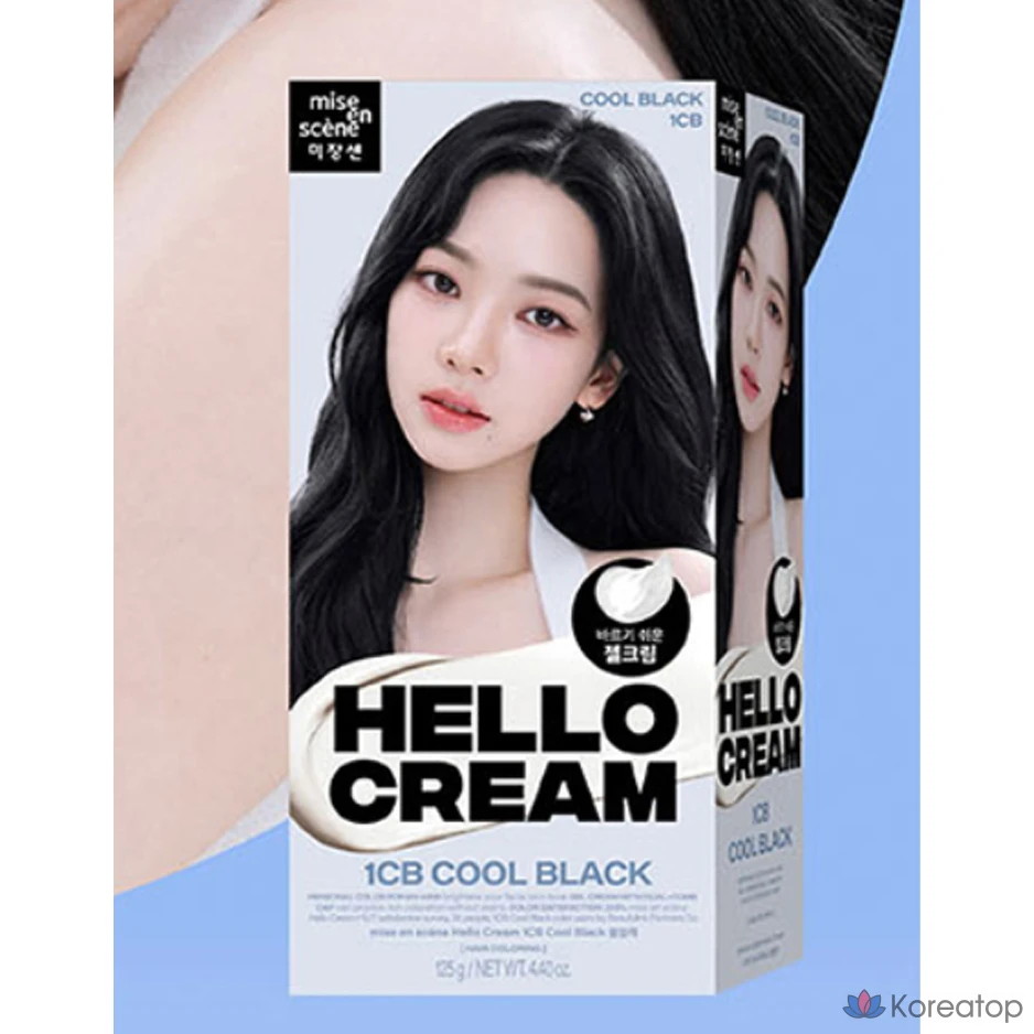 Краска для волос Mise en Scene New Hello Cream, холодный черный, 1 шт., фото 2