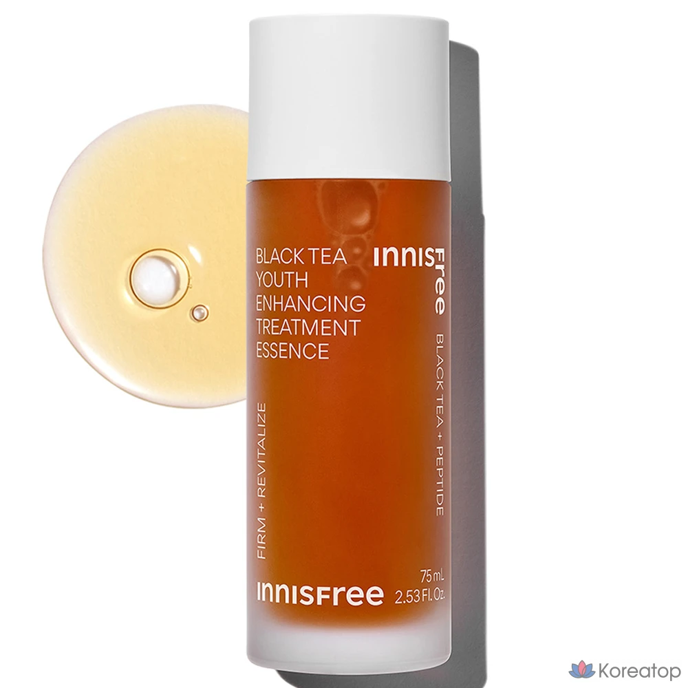 Эссенция для омоложения кожи с черным чаем Innisfree Black Tea Youth Enhancing Treatment Essence, 75 мл, 1 шт.