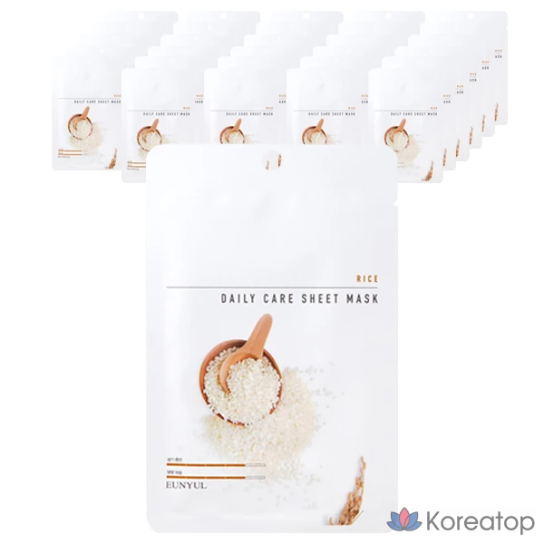Тканевая маска для лица Eunyul Silver Rice Daily Care, 1 упаковка, 30 листов