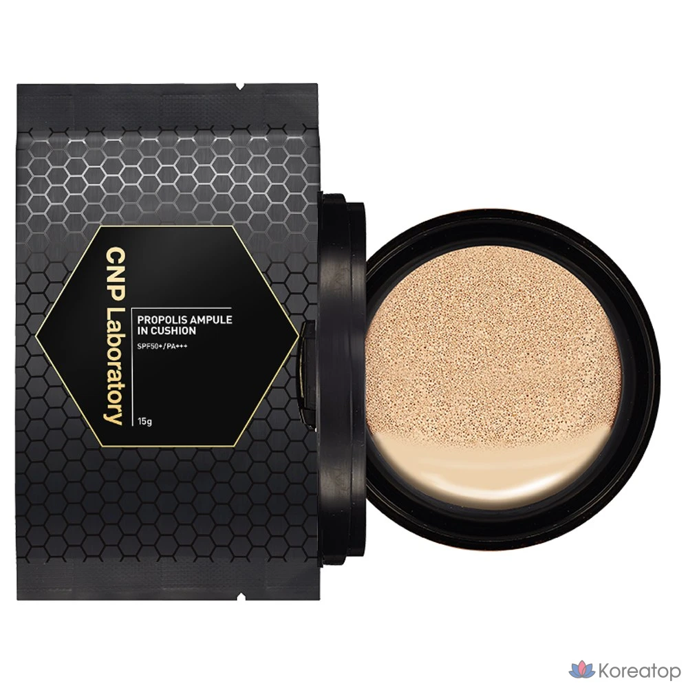 Сменный блок тонального крема CNP Cha &amp; Park Propolis Ampoule-in Cushion Foundation, 15 г, № 21, светло-бежевый, 1 шт.
