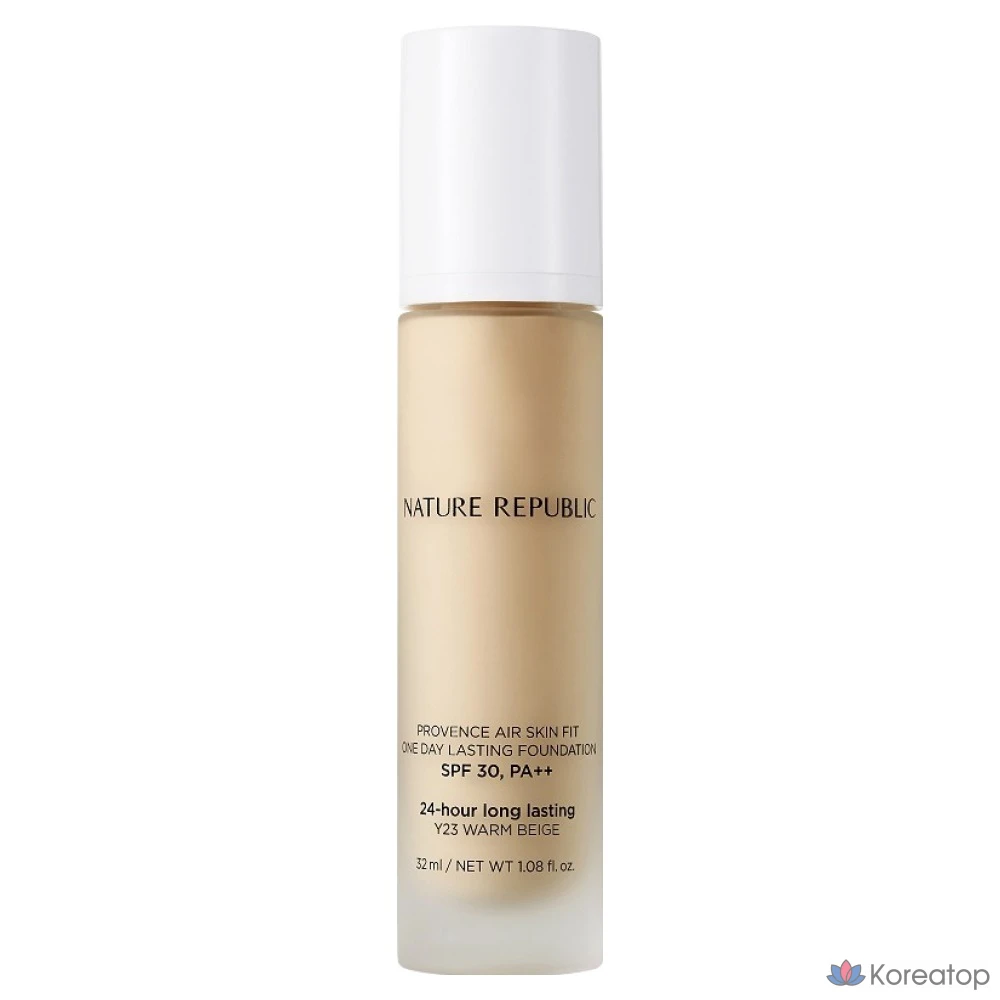 Тональный крем Nature Republic Provence Air Skin Fit One-Day Lasting Foundation, 32 мл, 1 шт., оттенок Y23 Warm Beige