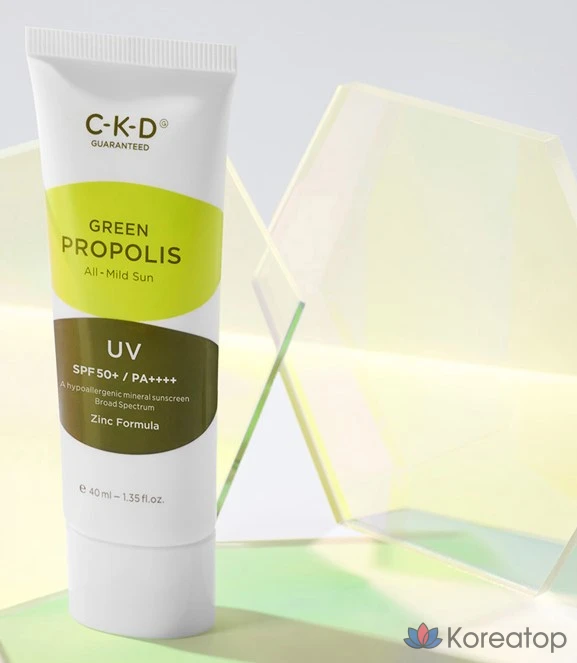 Солнцезащитный крем CKD Green Propolis All Mild Sunscreen SPF50+ PA++++, 1 шт., 40 мл