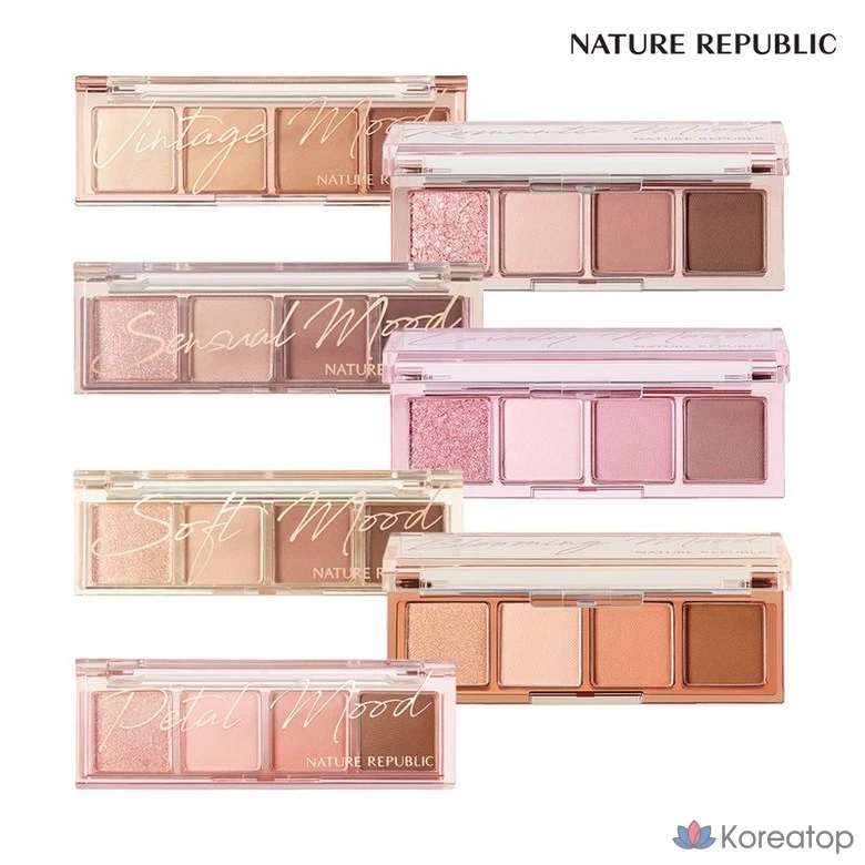 Палитра теней Nature Republic Daily Basic из 4 цветов, оттенок № 7 «Бордовый», 1 шт.