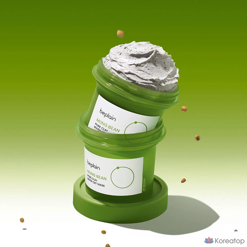 Глиняная маска для лица Beplain с экстрактом бобов мунг, 120 мл, 1 упаковка