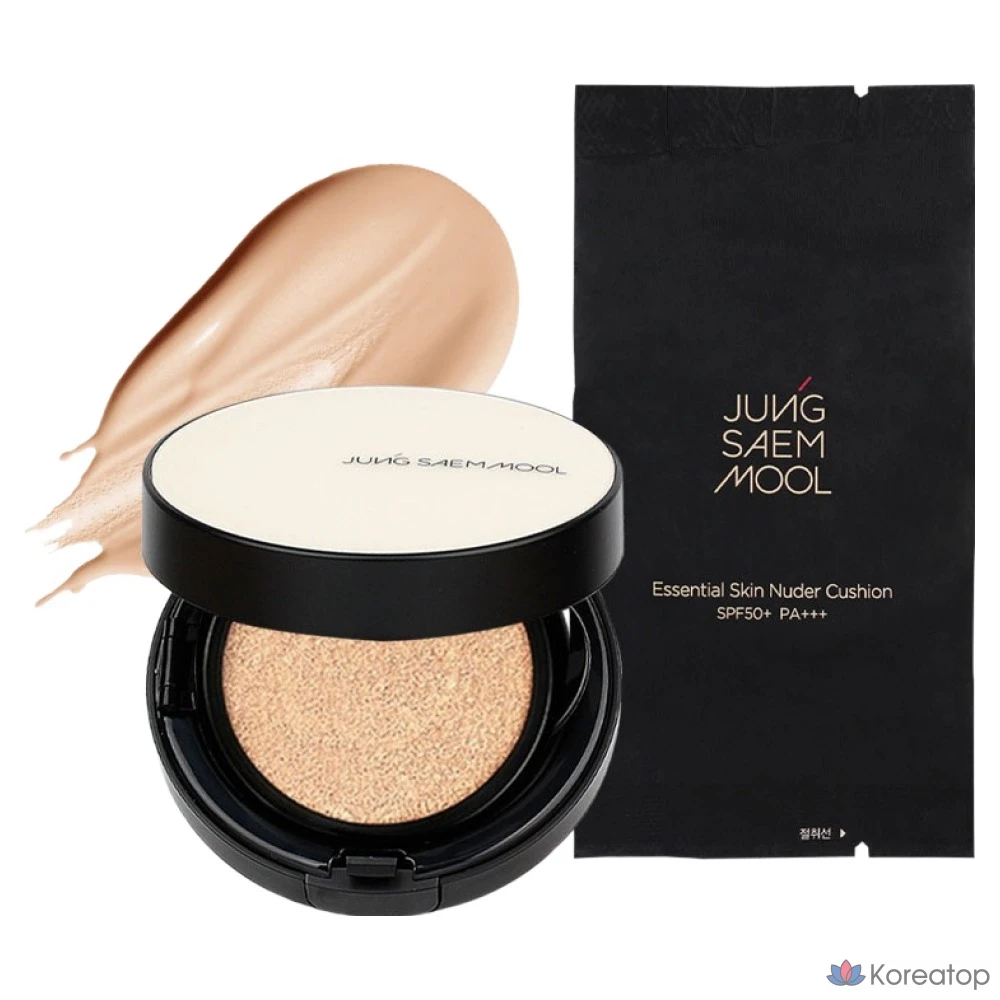 Тональный крем Jeong Saem Mool Essential Skin Nude Cushion 14 г + набор сменных блоков, 1 шт.