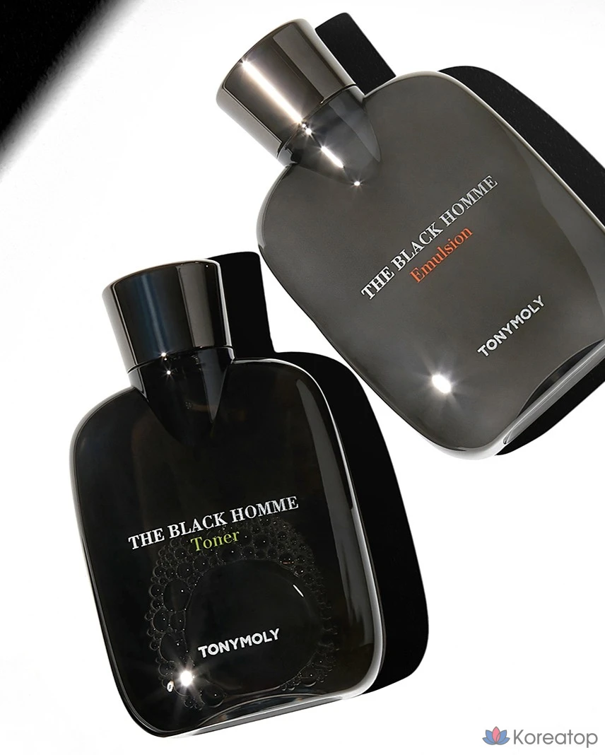 Набор из 3 комплектов: тоник Tony Moly The Black Homme 170 мл + 20 мл и эмульсия 170 мл + 20 мл., фото 2