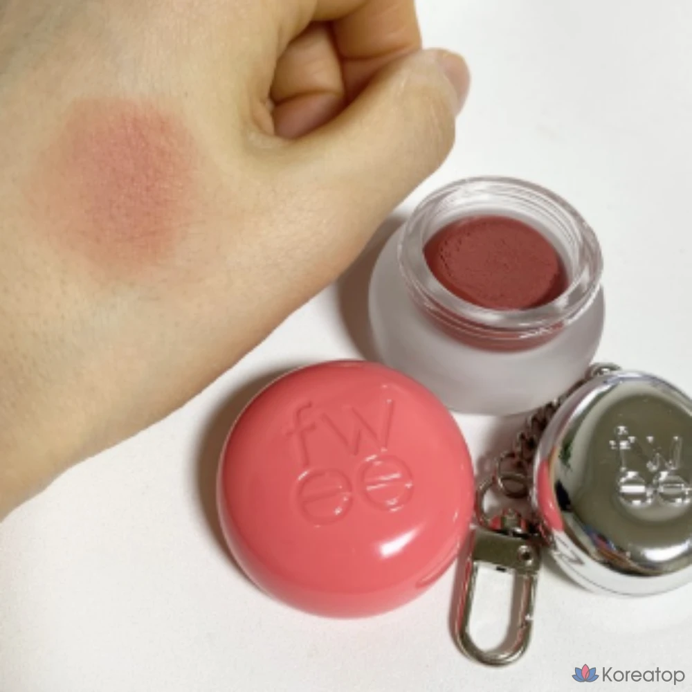 Бальзам для губ и щёк fwee Pudding Pot Blurry Pudding Pot Blusher, оттенок RS05 Film, 5 г, 1 шт., фото 3