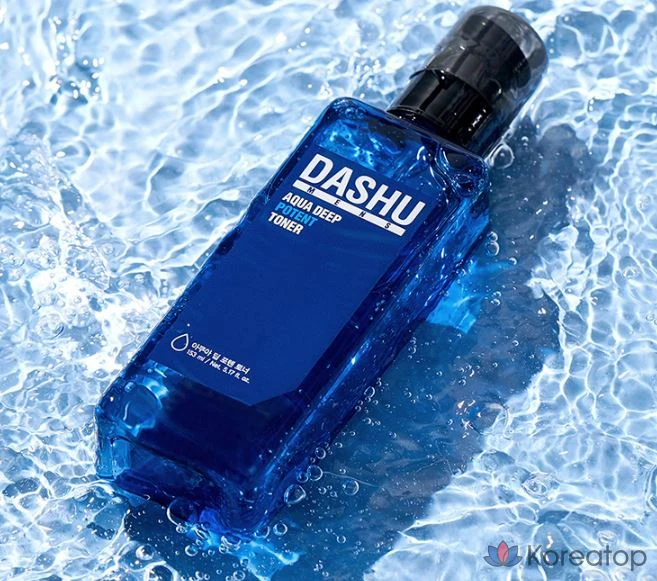 Набор из 3 флаконов: тоник DASHU Men's Aqua Deep Potent Toner 153 мл и увлажняющий крем Men's Aqua Real Moist All-in-One Cream 153 мл., фото 2