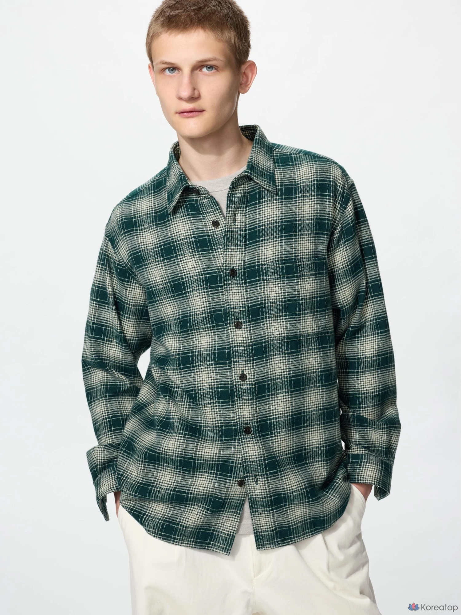 Фланелевая рубашка Uniqlo Ombre Check C