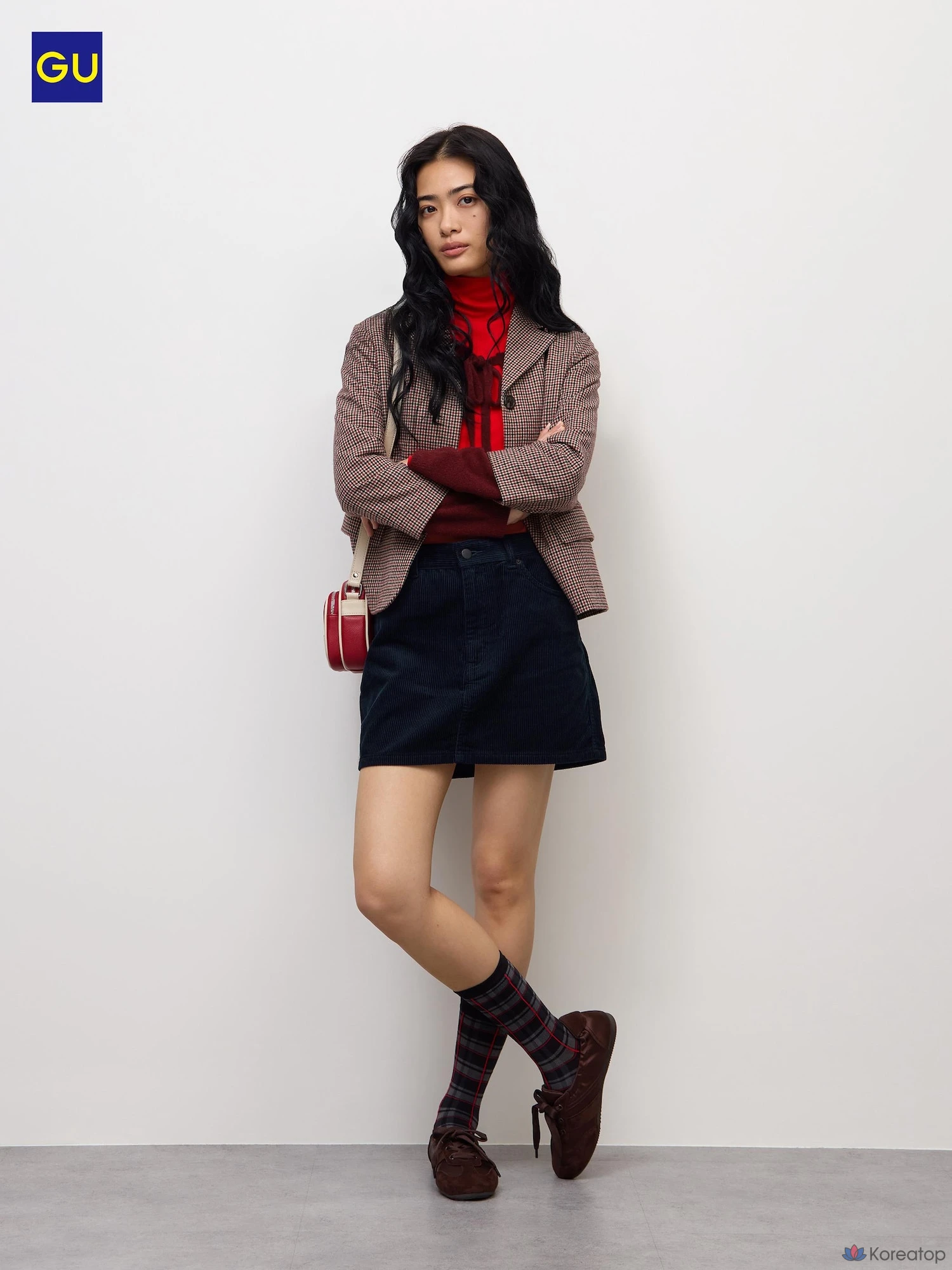 Юбка Uniqlo Low Waist Corduroy Mini Skirt