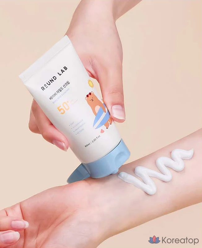 Детский солнцезащитный крем Round Lab Baby Mild Sunscreen SPF50+ PA++++, 60 мл, 1 шт.