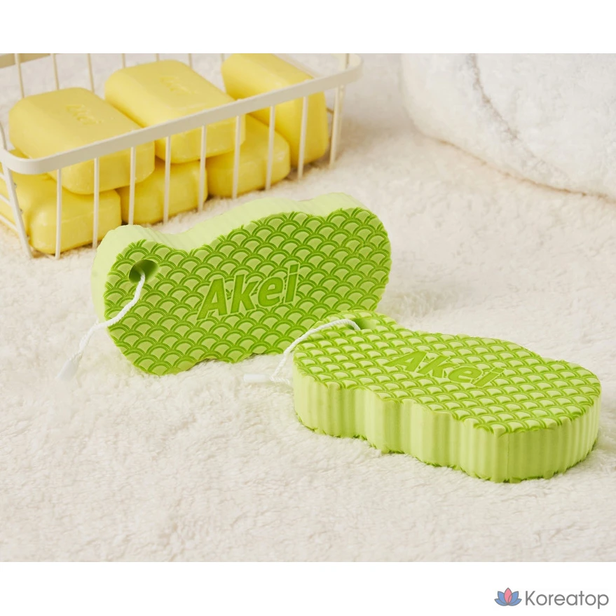 Губка-ластик с капюшоном Akei Derma+ Living, 1 упаковка, 1 шт.