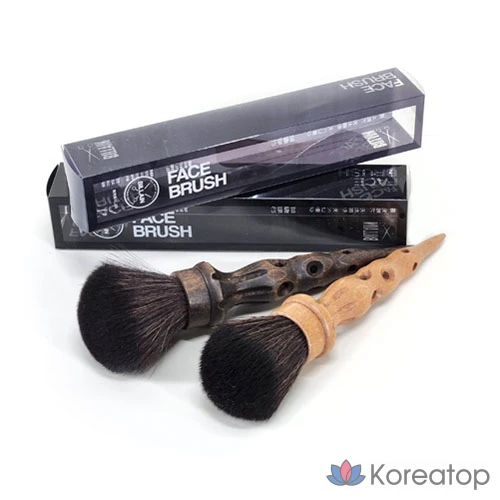 Кисть для лица, коричневая, 1 шт.